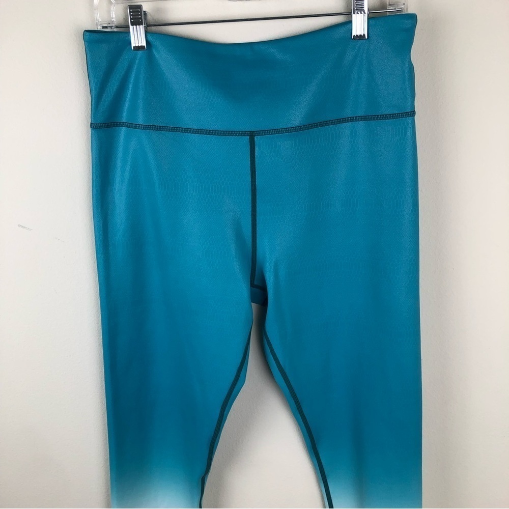 Zyia Active - Teal Venom Metallic Ombre light and tight high-rise 7/8 leggings - Picture 4 of 13